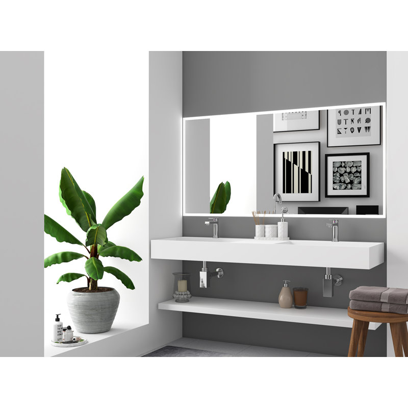 Juniper 60" Rectangular Vessel Bathroom Sink, White