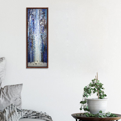Blue Lights 1 Piece Panoramic Painting on Canvas