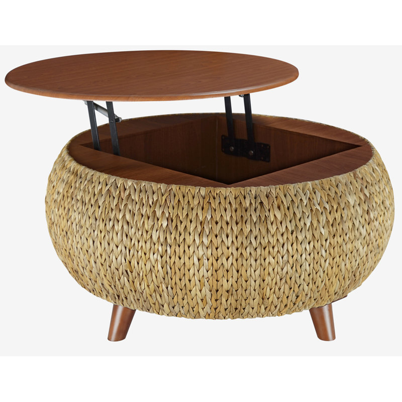 Tampa Solid Wood Top Single Coffee Table, Natural