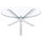 Kenzie 3-Piece Round Glass-Top Coffee Table and 2 End Tables Set with Chrome-Finished Steel Bases-1114464373