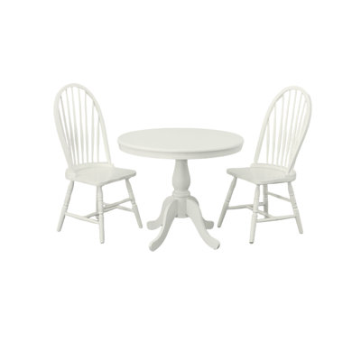 Fairview Pedestal Dining Table With Windsor Dining Chairs
