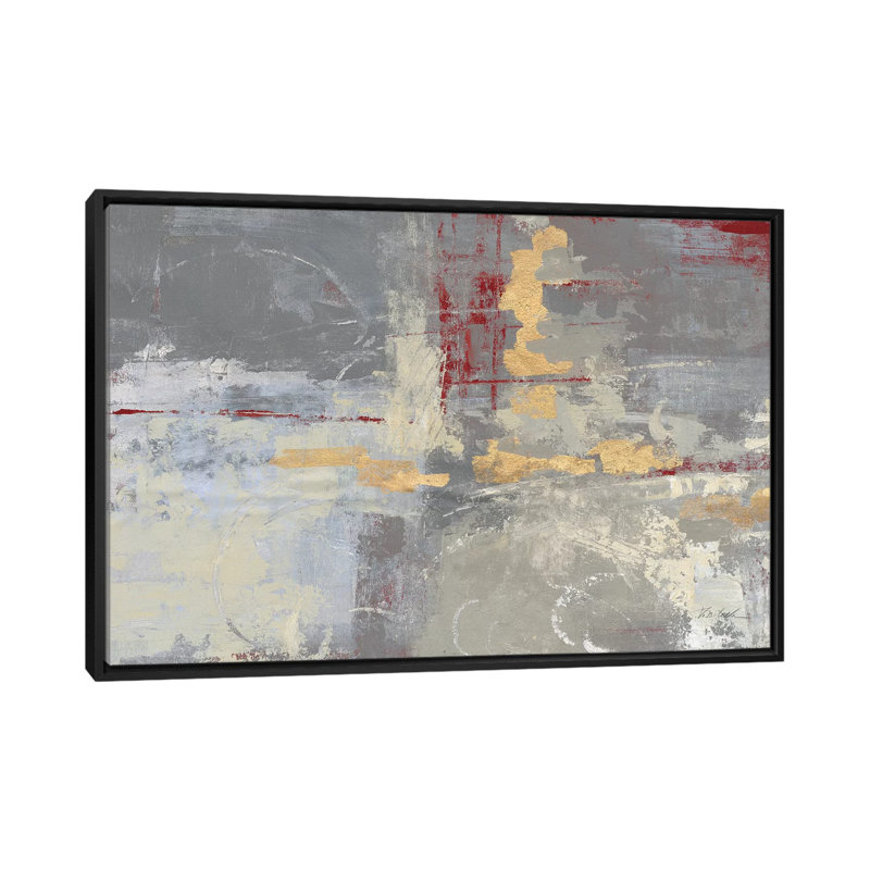 «Missing You Red Crop» par Silvia Vassileva - reproduction d'art, H 18 po x l 26 po x P 1,5 po, Toile avec cadre noir