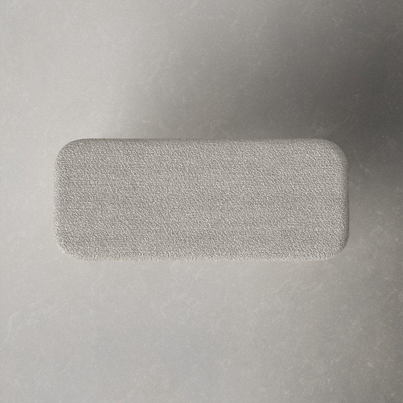 Gray Upholstered Storage Bench with Squared Wood Legs