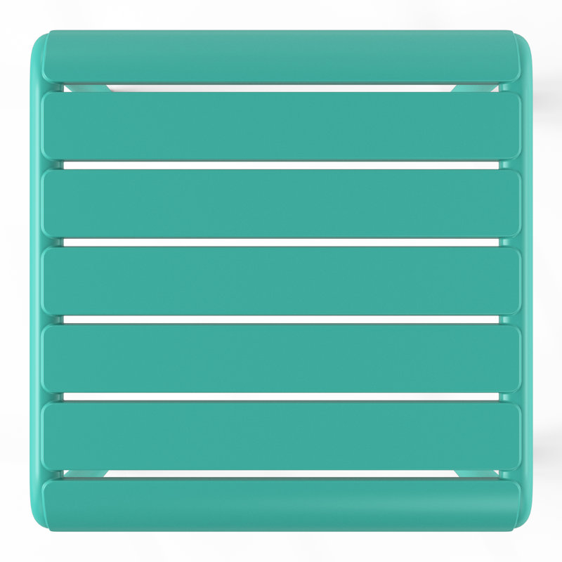 Square Outdoor Side Table, Turquoise