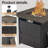 Wyland Industrial Style Outdoor Fire Pit Set -2 Swivel Glider Chairs, 30" Propane Fire Pit, 2 Ottomans With Weather-Resistant Cusions-1383585358