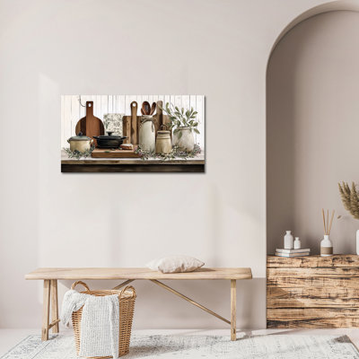 Farmhouse Duppstadt - Rustic Kitchen Pictures Wall Decor, Canvas Wall Decor with Pine Frame Artwork for Kitchen Spaces and Home Decor, 12×24 inches