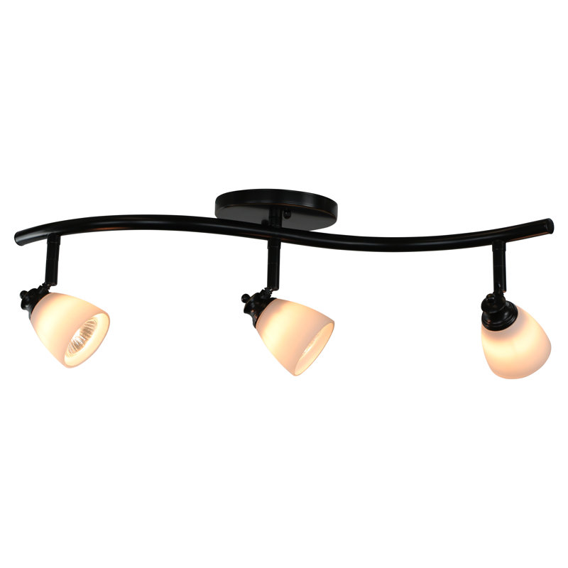 Ensemble de rail d'éclairage 3 lumières 22,5 po, Blanc