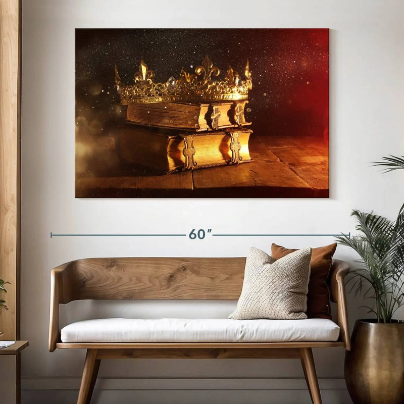 Couronne de poussière d'or Kerner, H 34 po x l 51 po
