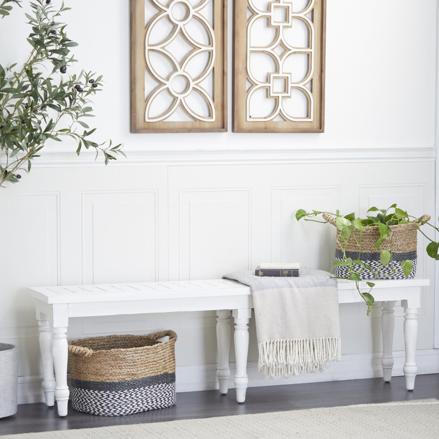 Rosecliff Heights Auttenberg Wood Bench & Reviews | Wayfair