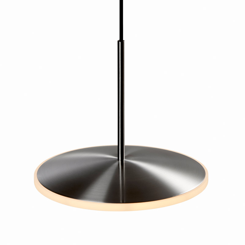 Chrona Modern Round Spun Brass Pendant Light, Horizontal, 10" H x 10" W x 10" D, Solid Brass