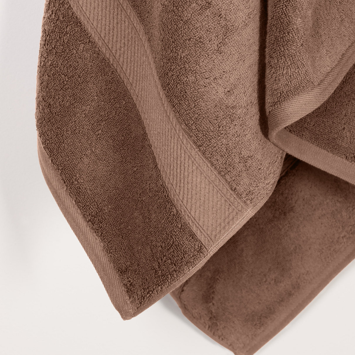 2-Piece Egyptian Cotton Bath Towel Set, Chocolate