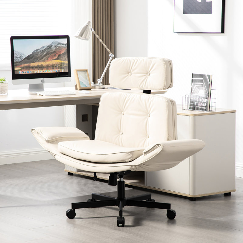 Fauteuil en croix avec siège pivotant à 360 degrés et réglable, siège en cuir de polyuréthane, siège confortable et stable, animal de compagnie, bureau à 6 vitesses, siège à bascule doux, amovible,