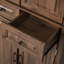 K&K - Armoire de cuisine de 71 po de hauteur avec 3 organisateurs d'armoires rétractables, armoire de rangement Farmhouse