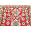 Tapis unique en laine noué à la main Kazak de 3 pi 4 po x 4 pi 11 po rouge Nitzy