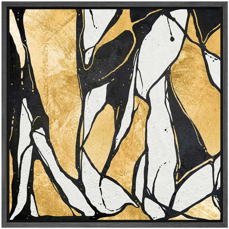 Multicolore chic sur fond blanc, Noir, H 16 po x l 16 po x P 1,5 po