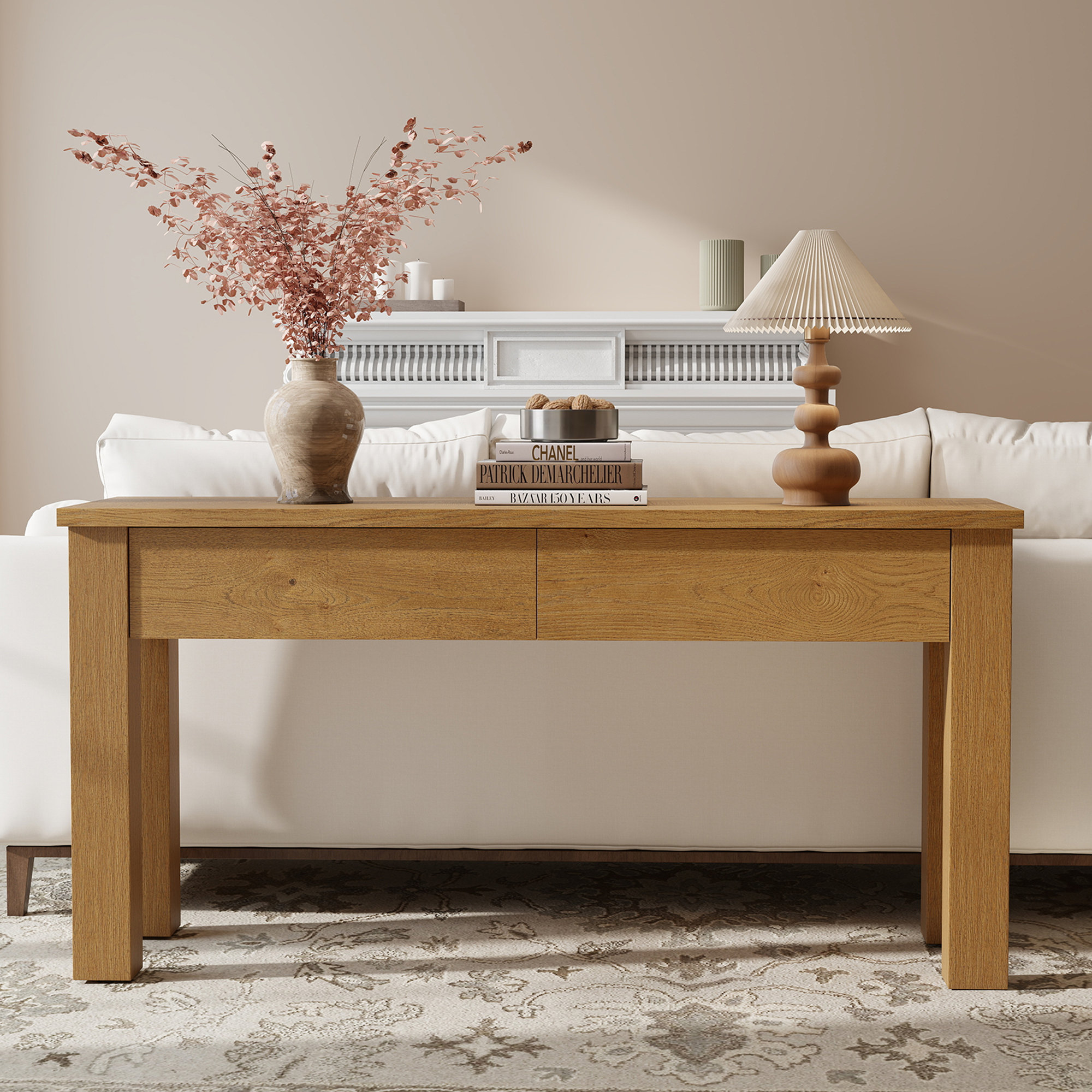 Dutton Console Table, Mid Tone Oak