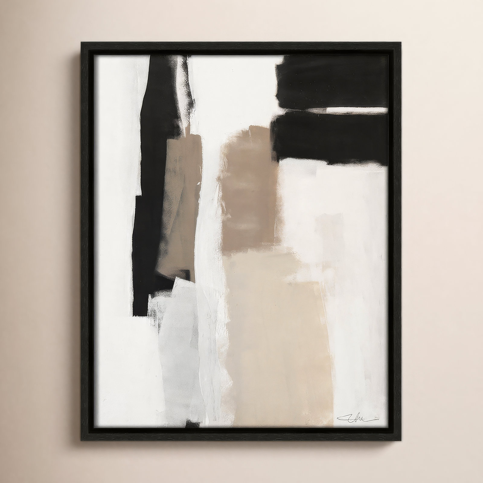Calvin "Earth Scapes II" Print, No Mat, 15.5" H x 12.5" W x 2" D, Espresso Floater Framed