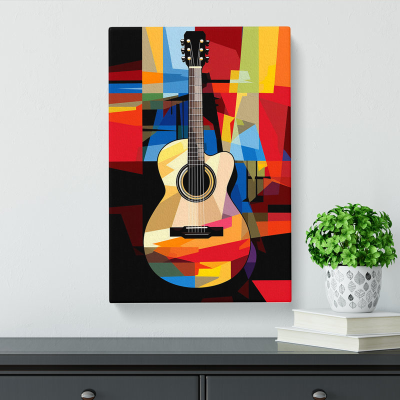 Acoustic Guitar Pop - Print, 60cm H x 40cm W x 3cm D