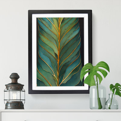 Watercolour Fern Leaf Vol.1 1 Piece Single Picture Frame Wall Art