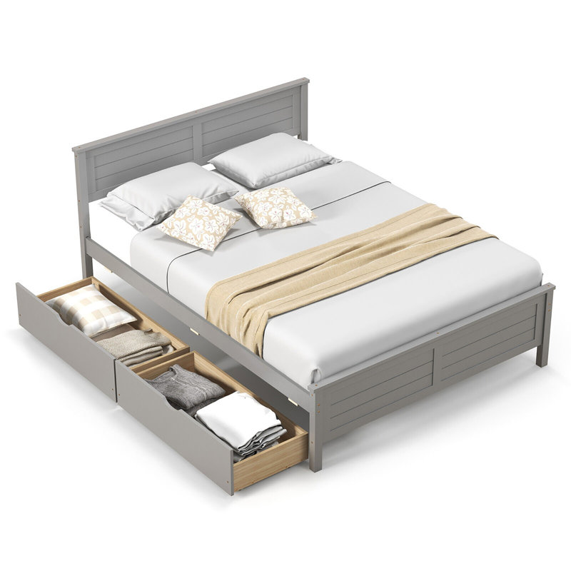 Raidah Bed, Full, Gray