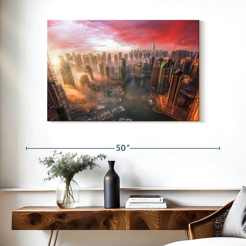 Ravi Dubai Sunset, 26" H x 39" W