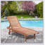 Chaise longue inclinable en bois Thach