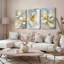 Tableau abstrait floral sur toile tendue (ensemble de 3)-2058628323