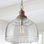 Luminaire suspendu en bois naturel et verre organique à 1 lumière Joaquin