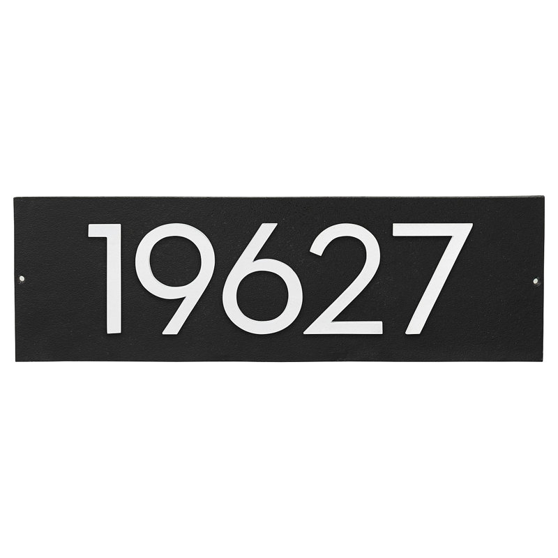 Rectangle Wall Plaque, Black/White, Yes