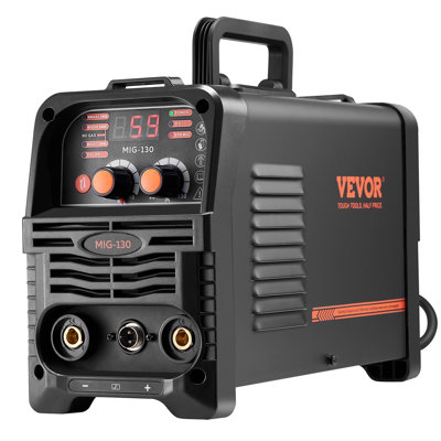 MIG Welder, 130Amp Synergic Mig Welding Machine, 3-in-1 Flux Core MIG/Stick/Lift TIG Multi-Process Welder Machine, 110V Portable Mig Welder with IGBT Inverter Technology & Digital Display Screen
