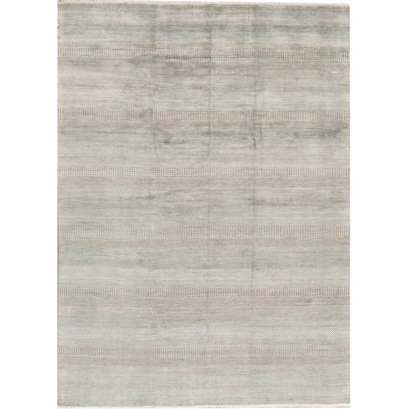Tapis gris de haute qualité noué à la main