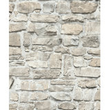 Bricks and More Collection Stone Symphony Motif Wallpaper Roll