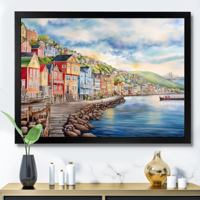 Terre-Neuve côtière rétro I sur toile