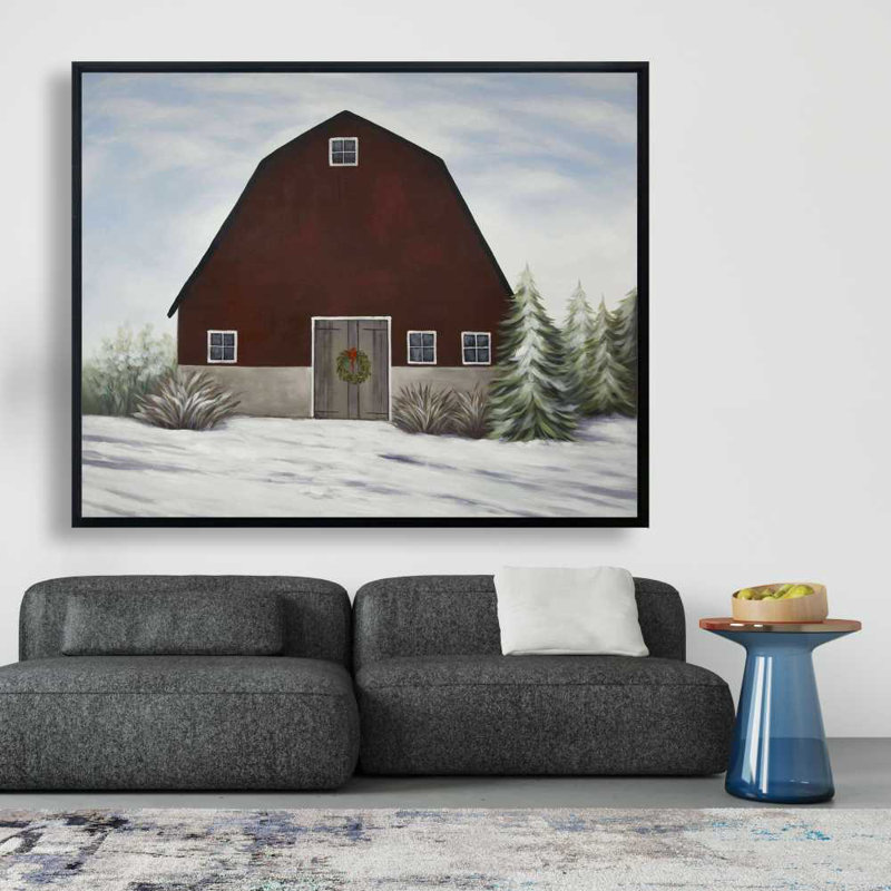 It's Winter on the Farm - Framed Canvas for Home Decor