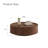 Kemberton Walnut Round Coffee Table with Storage Drawers Black Base-1690003232