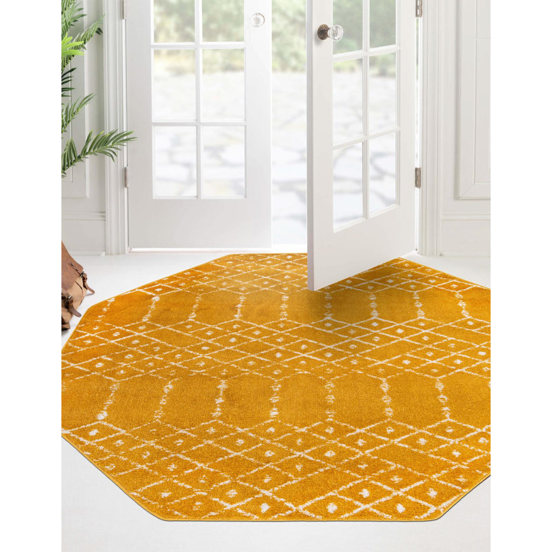 Lazaro Geometric Indoor Rug, Octagon 7'10" x 7'10"