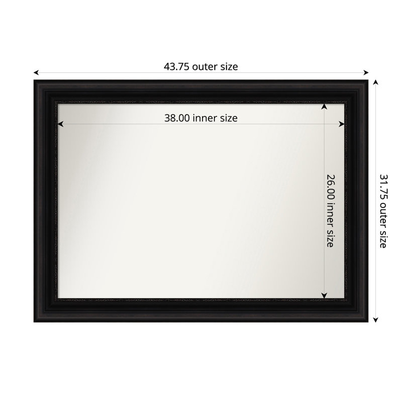 Miroir mural Senaiya, Rectangle, 31,75 po x 43,75 po