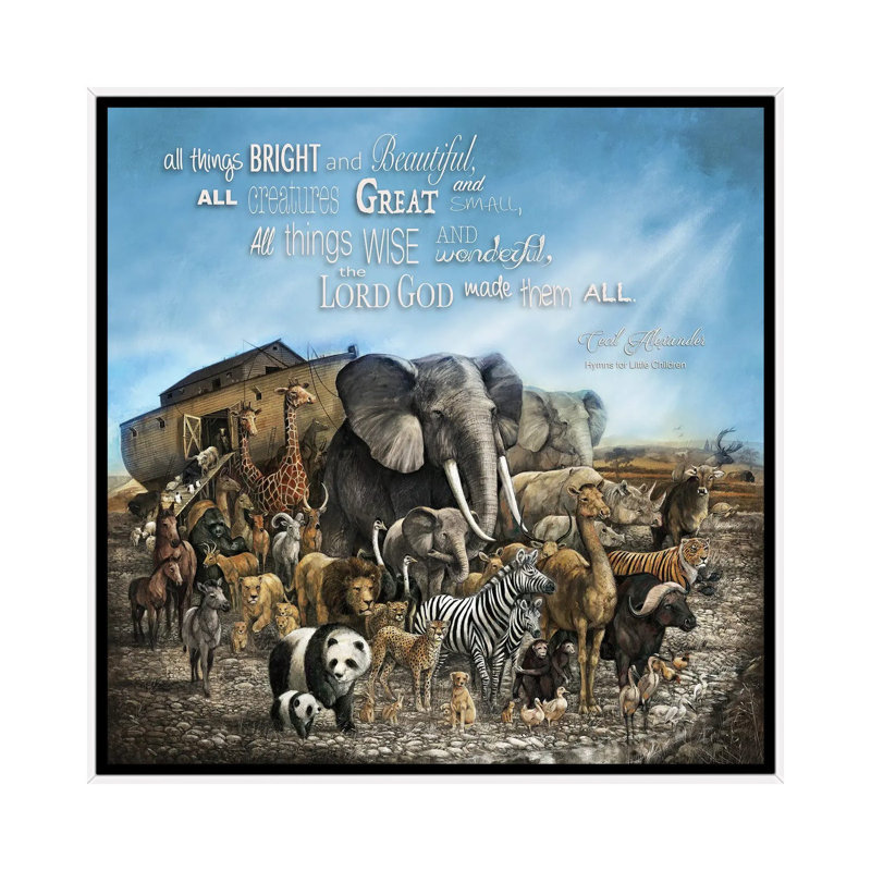 «All Things Bright and Beautiful» par Ruane Manning - reproduction d'art, H 26 po x l 26 po x P 1,5 po, Aucun mat