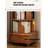  Gulmehak Rotating Bookshelf, 360 Display Corner Bookshelf, 6 Tier Bookcase Storage Rack with Drawer and Wheels for Small Space, Bedroom, Living Room, Study Room