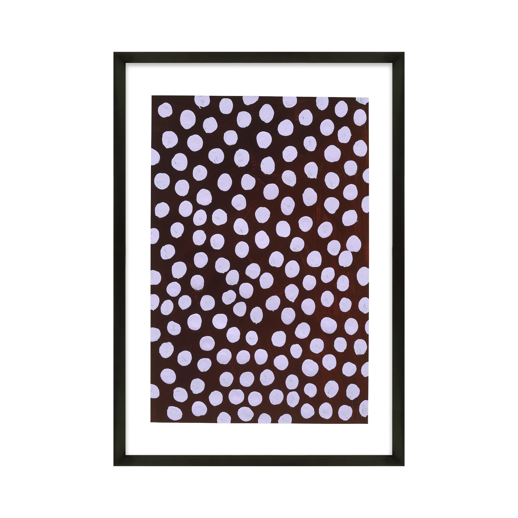 Lilac On Maroon by Michela Sorrentino, 38" H x 26.5" W x 1.25" D, Black