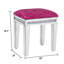Mikayil Glass Mirrored Accent Stool Solid Wood Vanity Stool-920334876