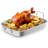 15.6'' Roasting Pan With V-Shaped Rack,Sliver