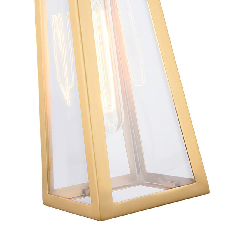 Lucian Armed Sconce, Brushed Brass