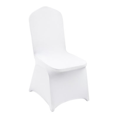 Stretch Spandex Folding Chair Covers, Universal Fitted Chair Cover, Removable Washable Protective Slipcovers, For Wedding, Holiday, Banquet, Party, Celebration, Dining (50PCS White)