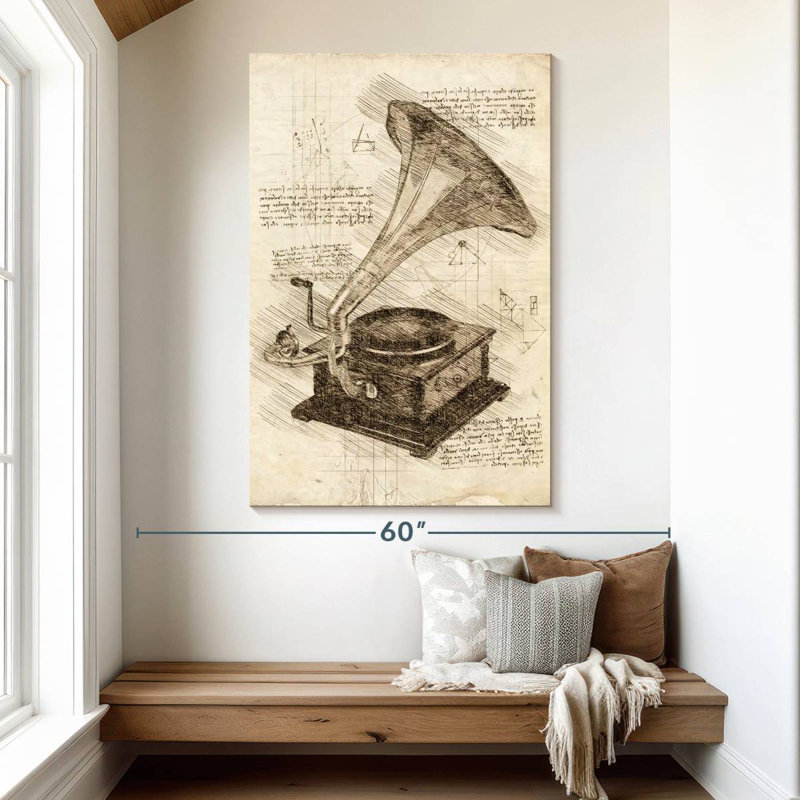 Abarca Old Gramophone, 51" H x 34" W