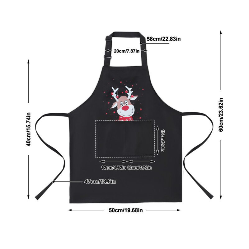 Size Christmas No Pattern Apron Sets, Small