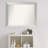 Brushed Sterling Silver Wood Bathroom Vanity Non-Beveled Wall Mirror-1871685479