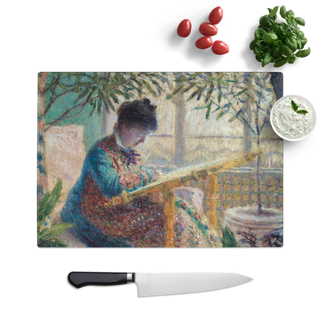 Madame Monet by Claude Monet Chopping Board