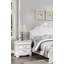 Table de chevet classique de couleur blanche 1pc