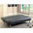 Perz Twin 70" Wide Faux Leather Tufted Back Convertible Sofa-23843736